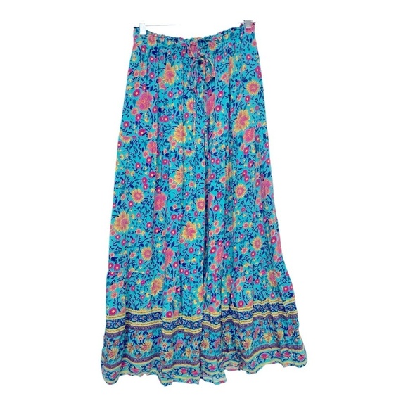 MEROKEETY Boho Floral
Print Pleated Skirt size L - Picture 4 of 16